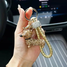 Salchicha de Cristal™ – Llavero de Perro con Cristales Brillantes
