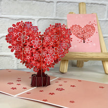 Flor del Amor™ – Tarjeta Pop-up con Árbol de Corazón
