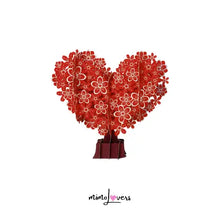 Flor del Amor™ – Tarjeta Pop-up con Árbol de Corazón