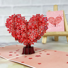 Flor del Amor™ – Tarjeta Pop-up con Árbol de Corazón