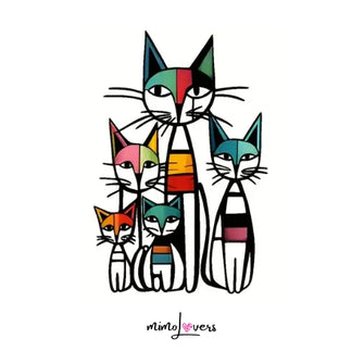 Decoración de Gatos Geométricos