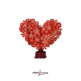 Flor del Amor™ – Tarjeta Pop-up con Árbol de Corazón